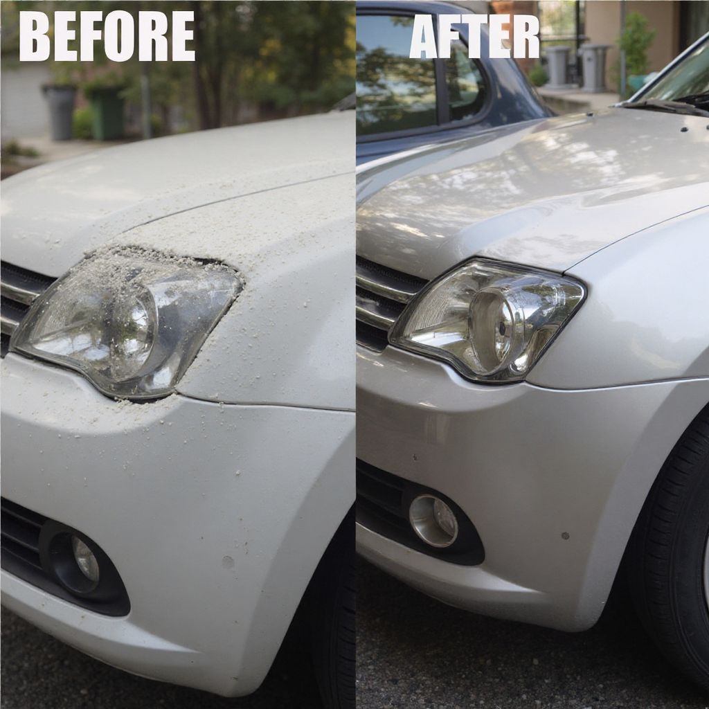 Před a po leštění karoserie