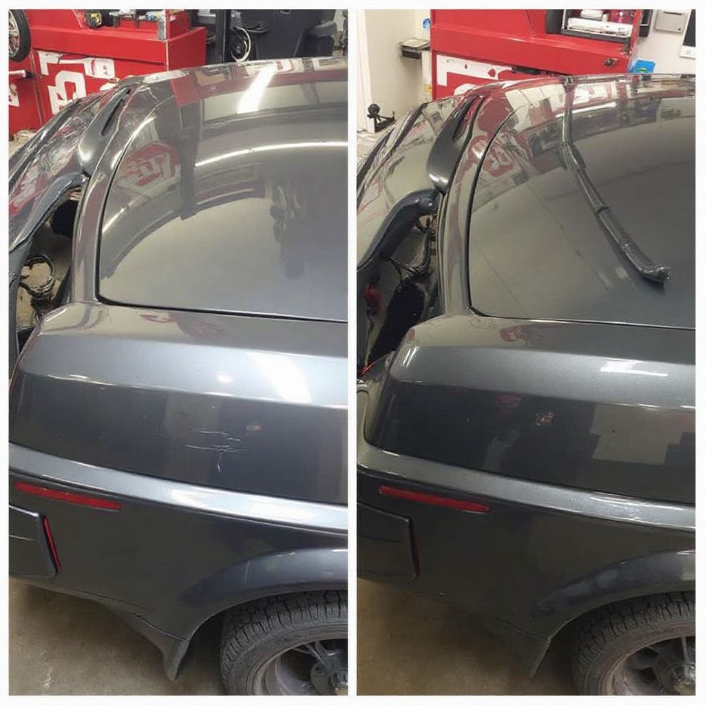 Před a po odstranění škrábanců